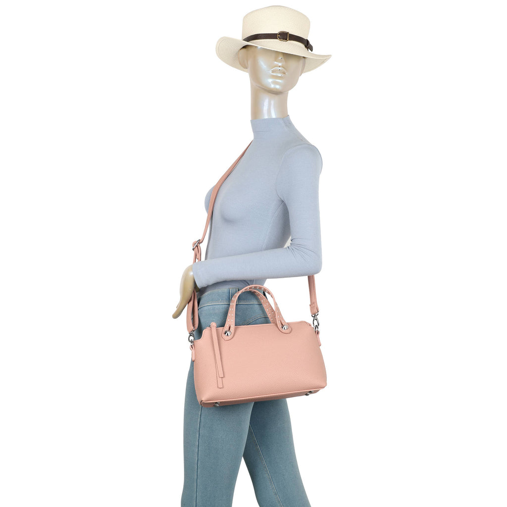 Small Structured Top Handle Crossbody Bag