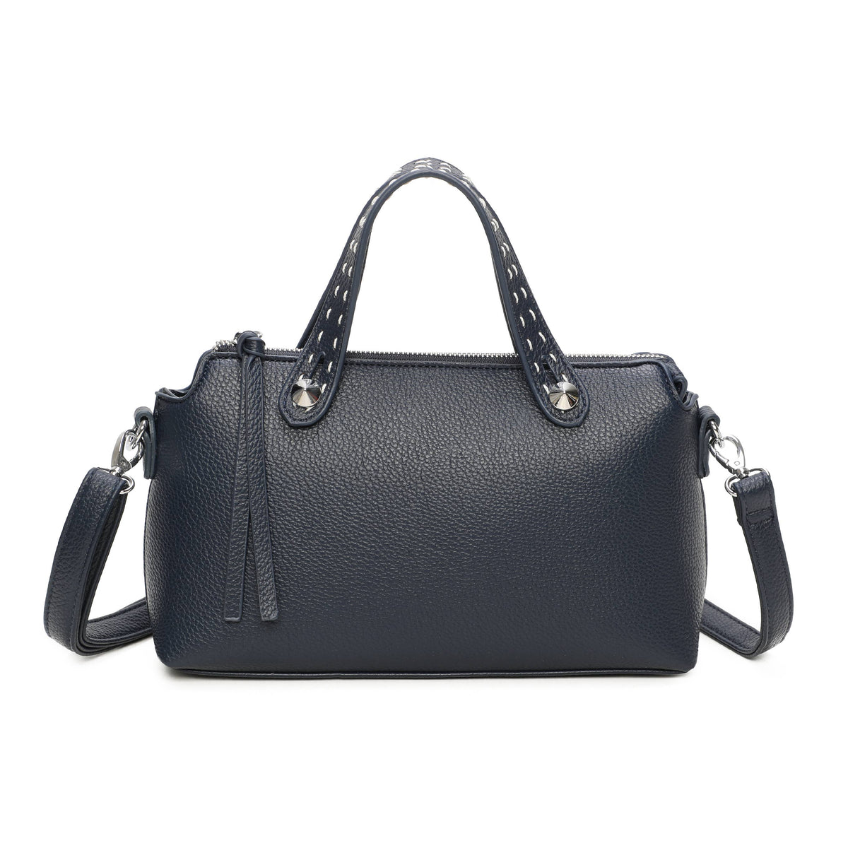 Small Structured Top Handle Crossbody Bag