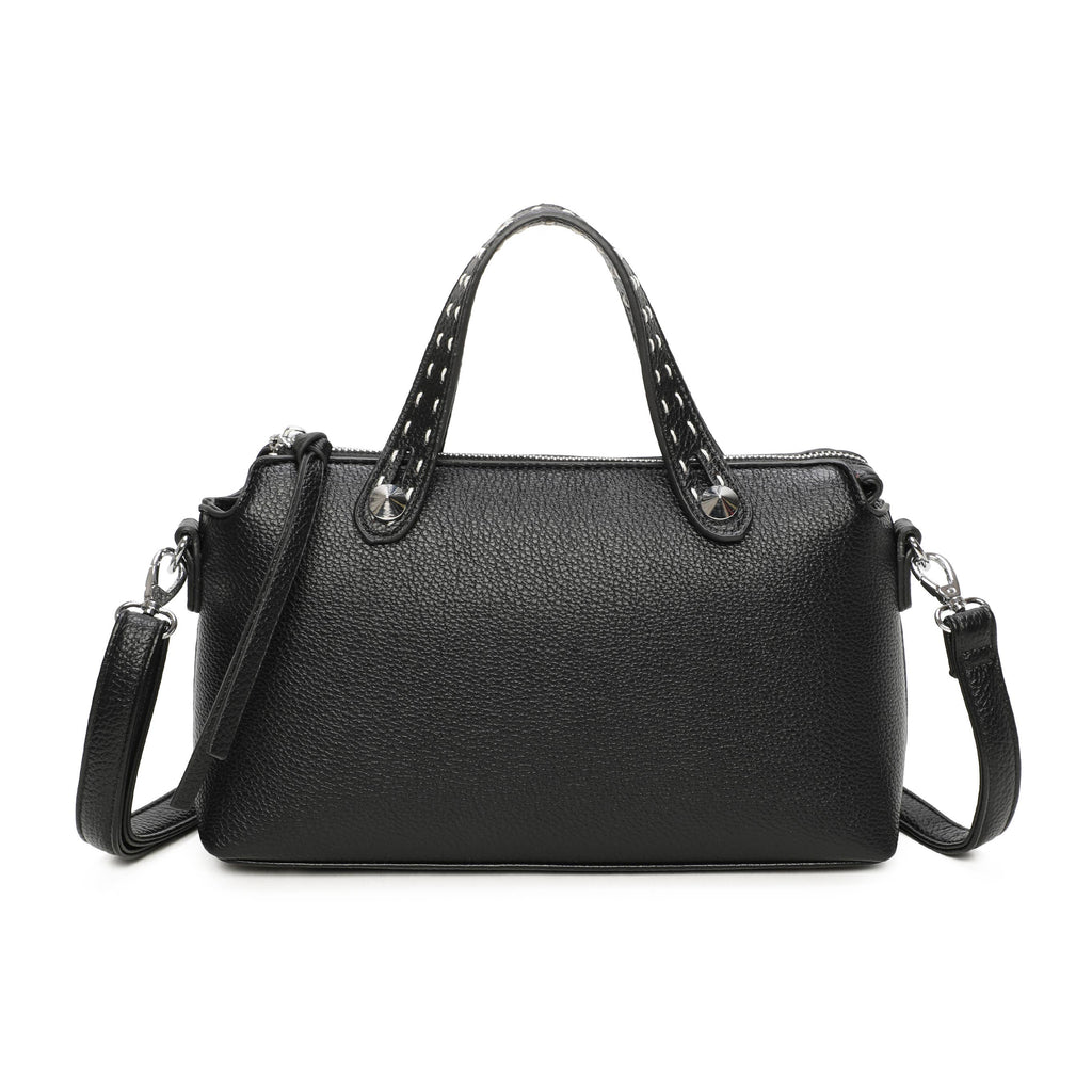 Small Structured Top Handle Crossbody Bag