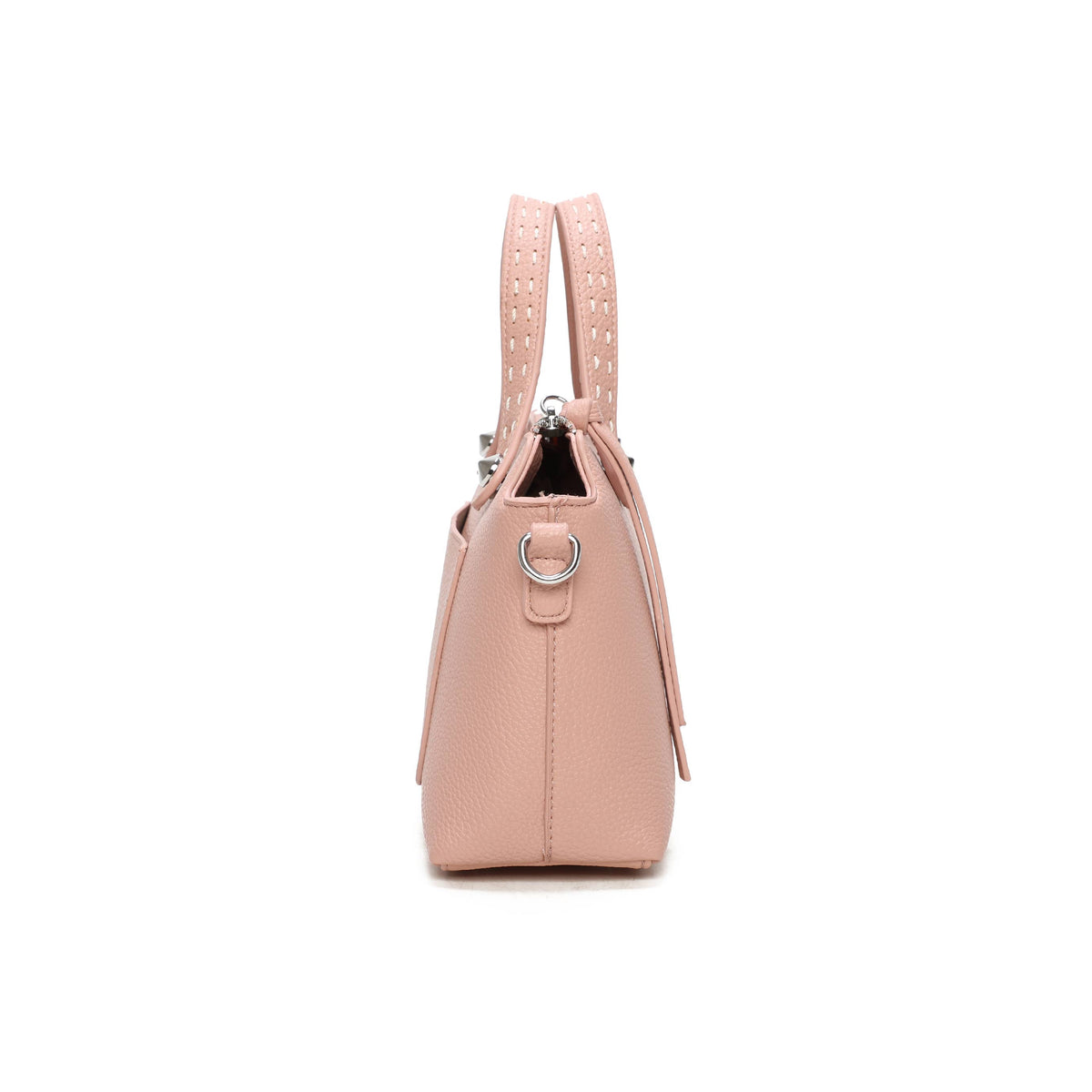 Small Structured Top Handle Crossbody Bag