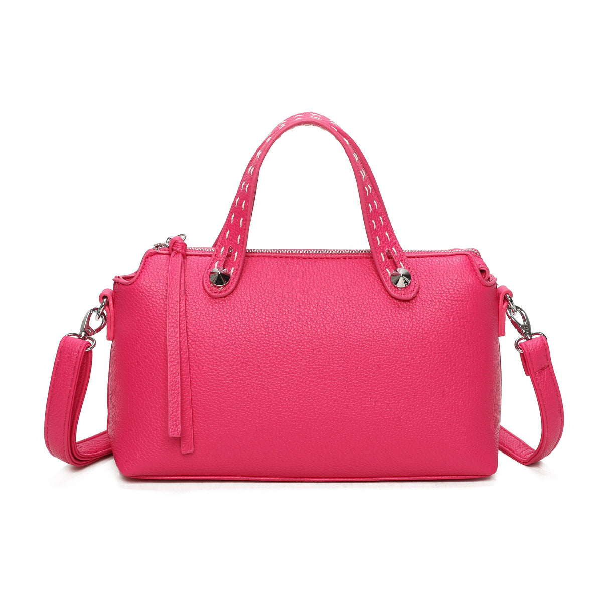 Small Structured Top Handle Crossbody Bag