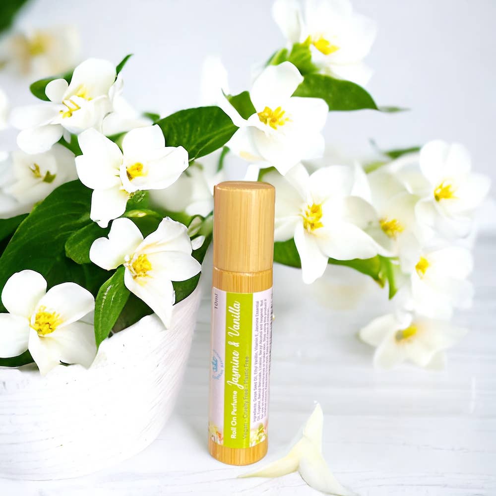 Jasmine & Vanilla Roll-On Perfume Oil · Long-Lasting Vegan Fragrance (10ml)