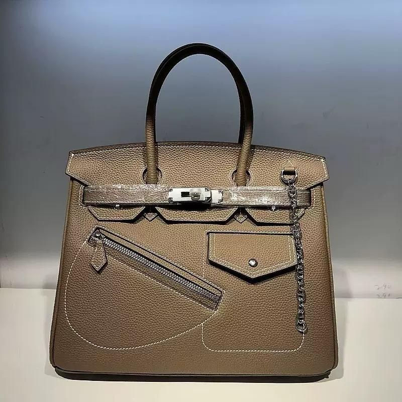 Structured Leather Top-Handle Handbag · Luxury Gift for Her