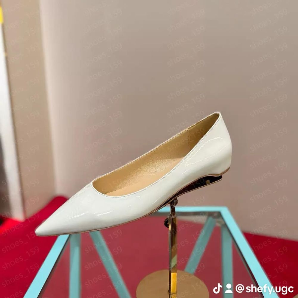 Leather Square-Toe Ballet Flats