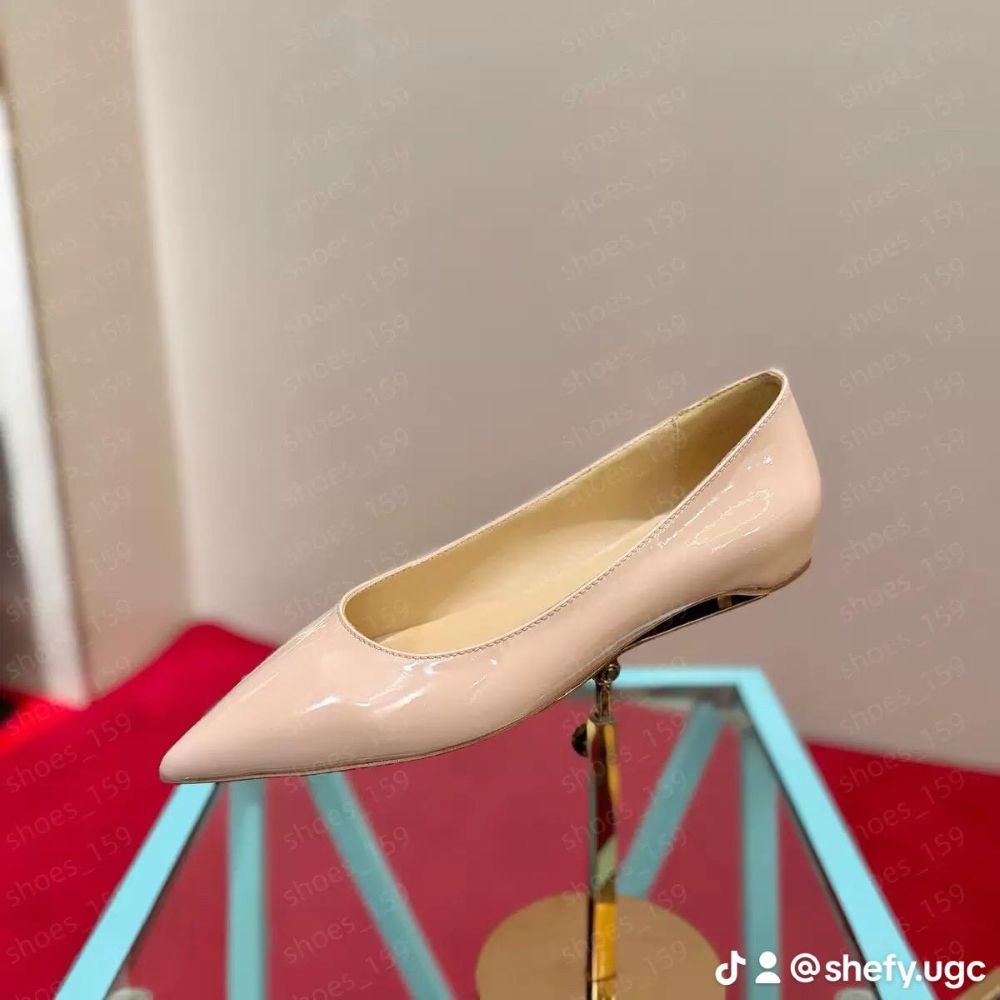 Leather Square-Toe Ballet Flats