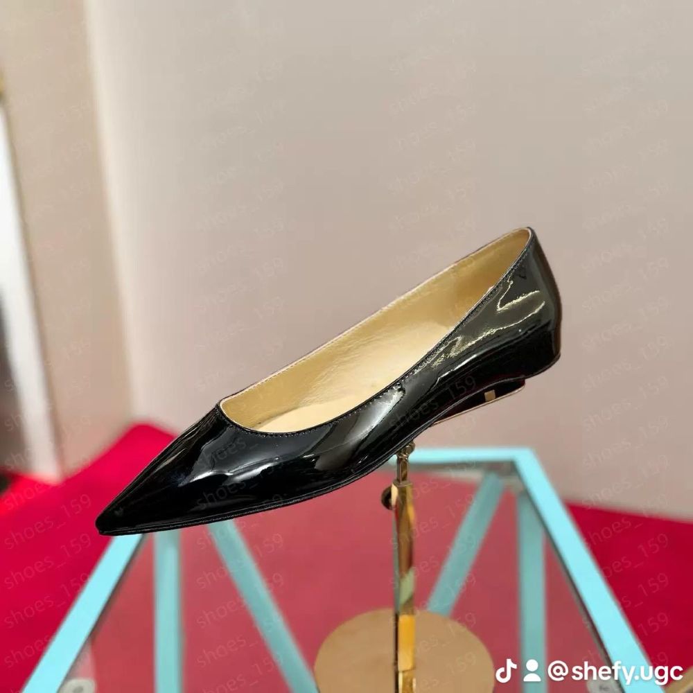 Leather Square-Toe Ballet Flats