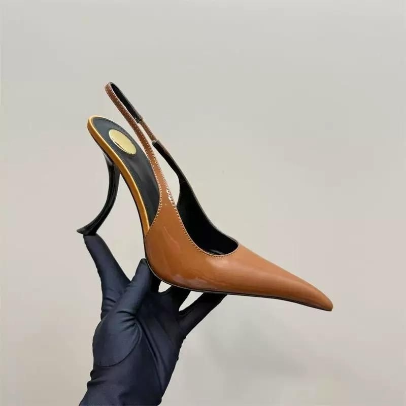 Pointed-Toe Slingback Heels