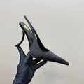 Pointed-Toe Slingback Heels