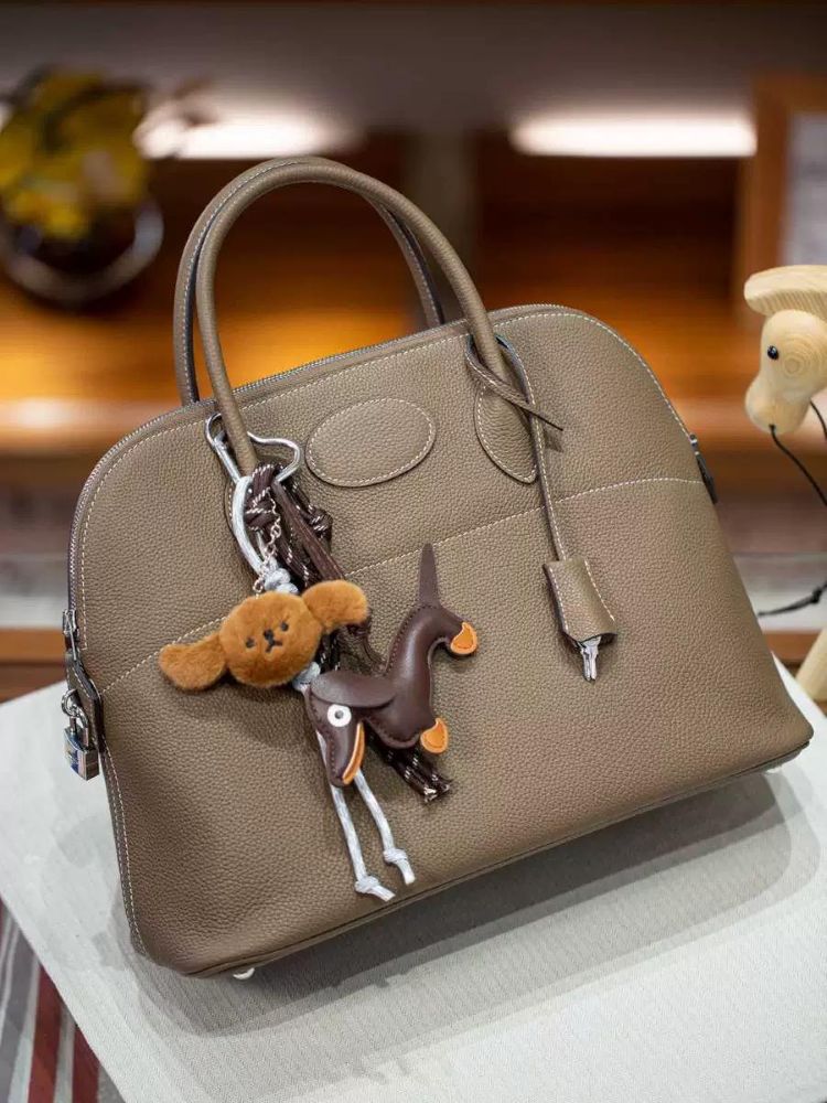 Luxury Leather Handbag · Cognac Structured Satchel, Gift for Her