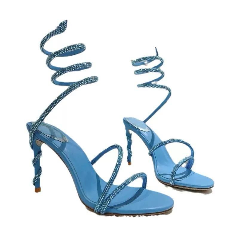 Embellished Strappy Sandal Heels
