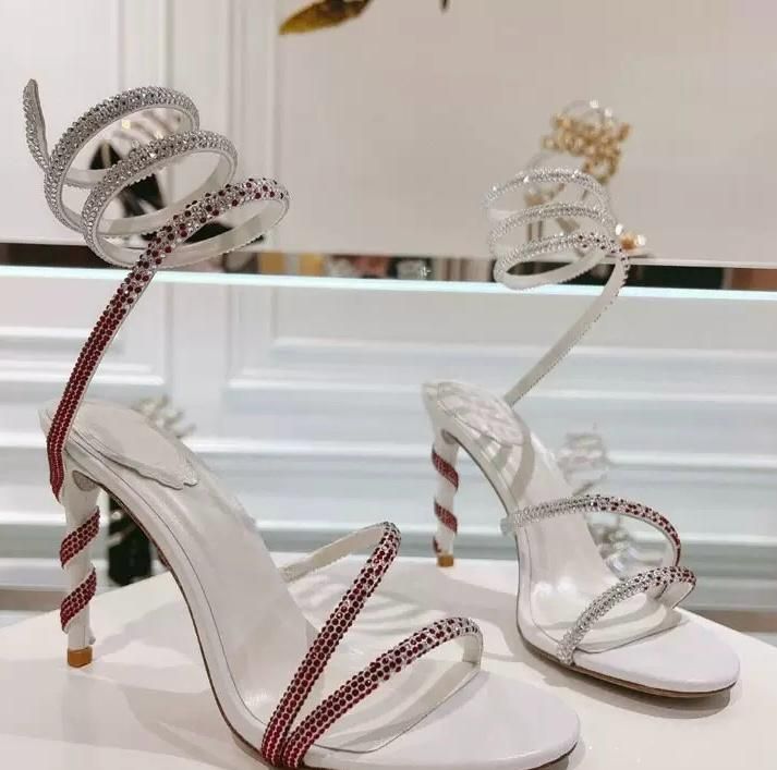 Embellished Strappy Sandal Heels