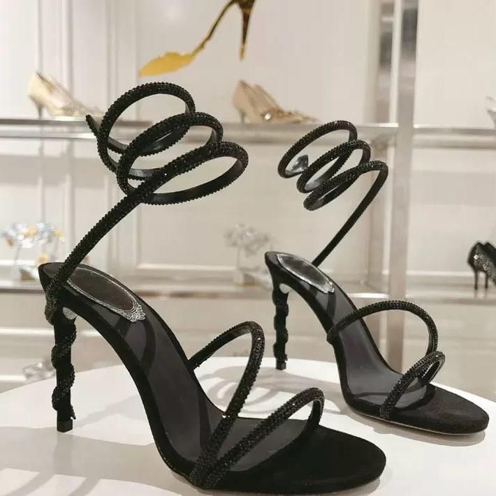 Embellished Strappy Sandal Heels