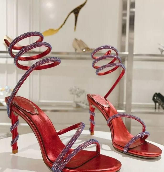 Embellished Strappy Sandal Heels