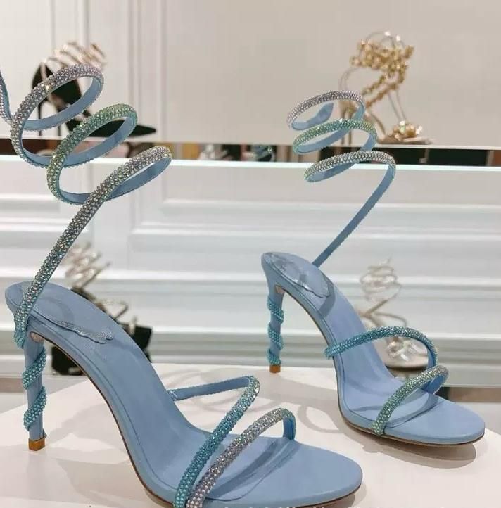 Embellished Strappy Sandal Heels