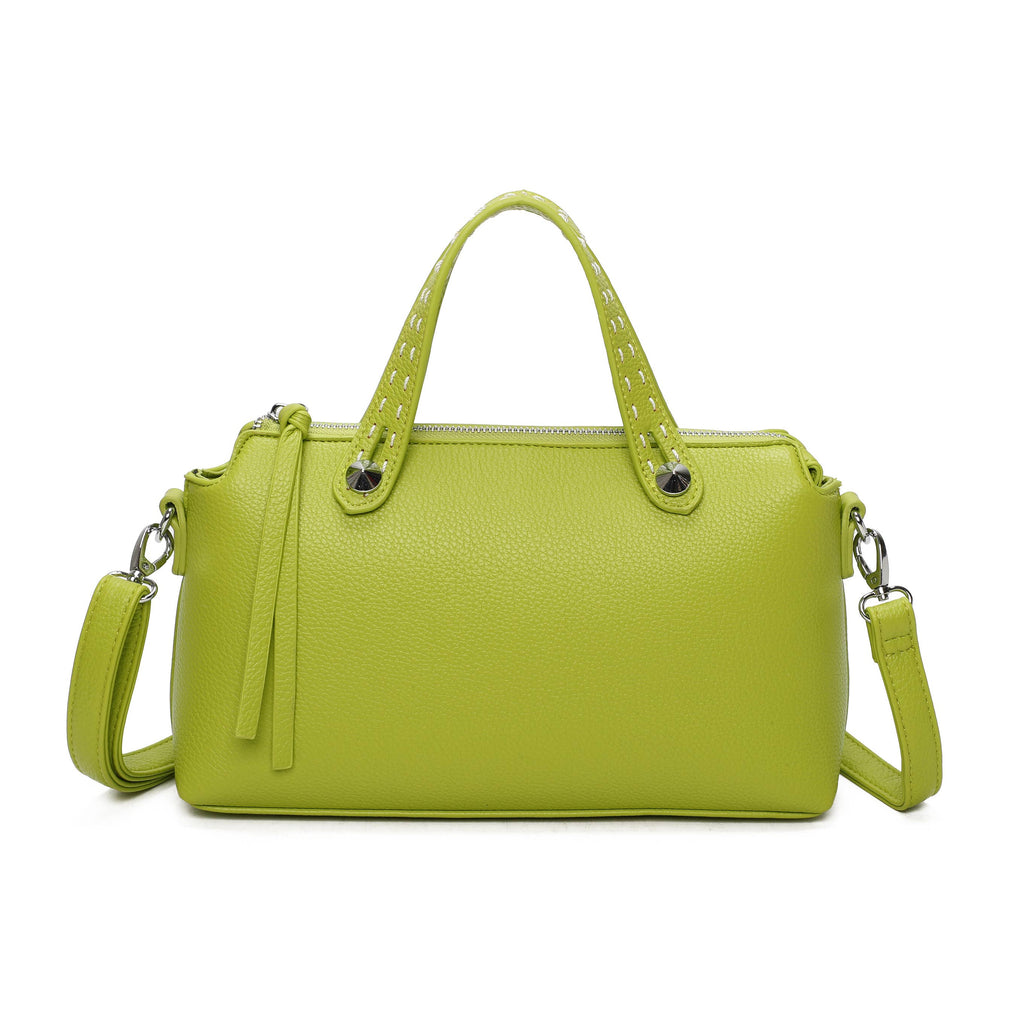 Small Structured Top Handle Crossbody Bag