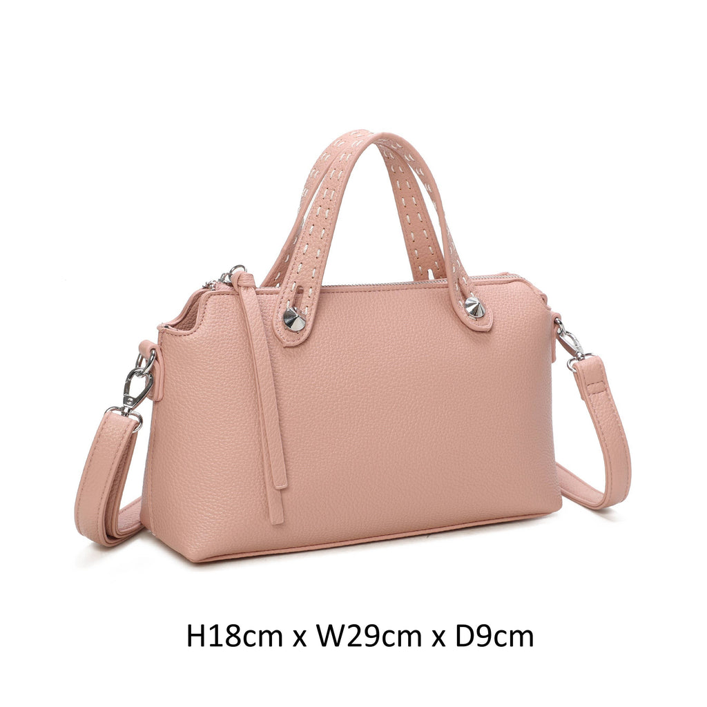 Small Structured Top Handle Crossbody Bag